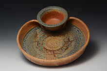 Load image into Gallery viewer, Stoneware Chip and Dip Server.