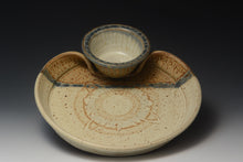 Load image into Gallery viewer, Stoneware Chip and Dip Server.