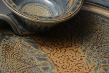 Load image into Gallery viewer, Stoneware Chip and Dip Server.