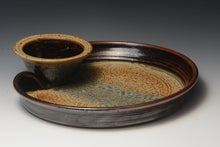 Load image into Gallery viewer, Stoneware Chip and Dip Server.