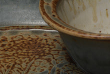 Load image into Gallery viewer, Stoneware Chip and Dip Server.