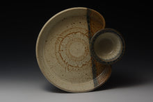 Load image into Gallery viewer, Stoneware Chip and Dip Server.