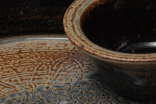 Load image into Gallery viewer, Stoneware Chip and Dip Server.