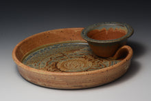 Load image into Gallery viewer, Stoneware Chip and Dip Server.
