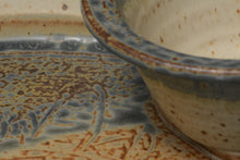 Load image into Gallery viewer, Stoneware Chip and Dip Server.