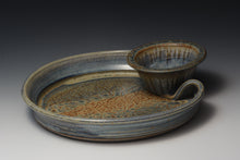 Load image into Gallery viewer, Stoneware Chip and Dip Server.
