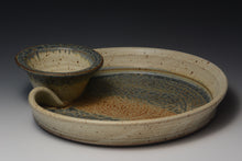 Load image into Gallery viewer, Stoneware Chip and Dip Server.