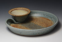 Load image into Gallery viewer, Stoneware Chip and Dip Server.