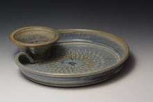 Load image into Gallery viewer, Stoneware Chip and Dip Server.