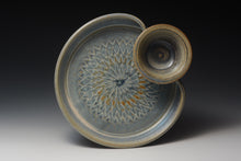 Load image into Gallery viewer, Stoneware Chip and Dip Server.